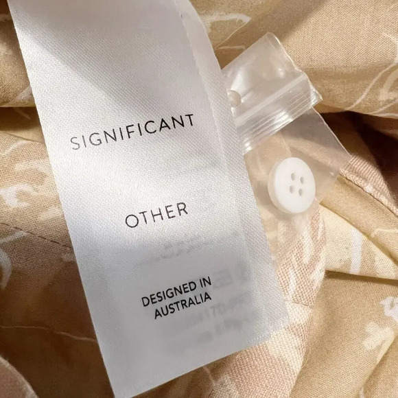 SIGNIFICANT OTHER Tamika Printed Linen-Blend‎ Wrap Dress size 4 - Picture 8 of 11